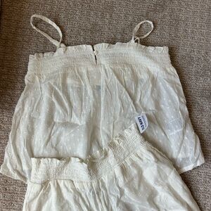 Old Navy Cream Pajama Set with Camisole Top